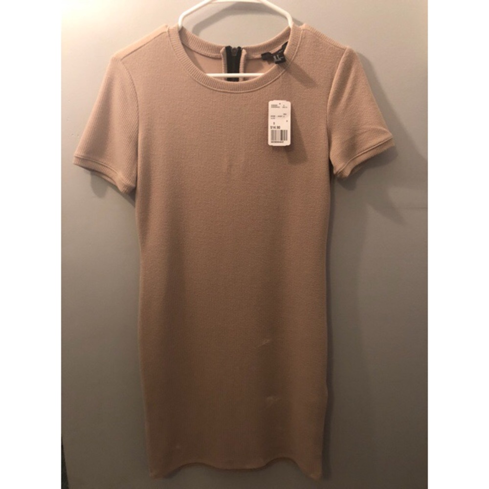 tan bodycon dress